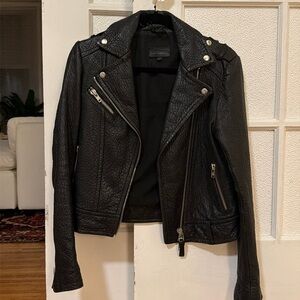 Aritzia Mackage leather biker jacket. Size XS